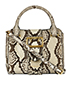 Burberry Mini Python Buckle Tote, front view